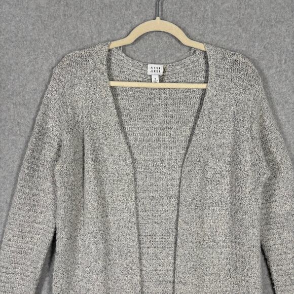 Peyton Jensen Cardigan Sweater‎ Small Gray Duster Chunky Long Lounge Cozy Comfy - Picture 3 of 13